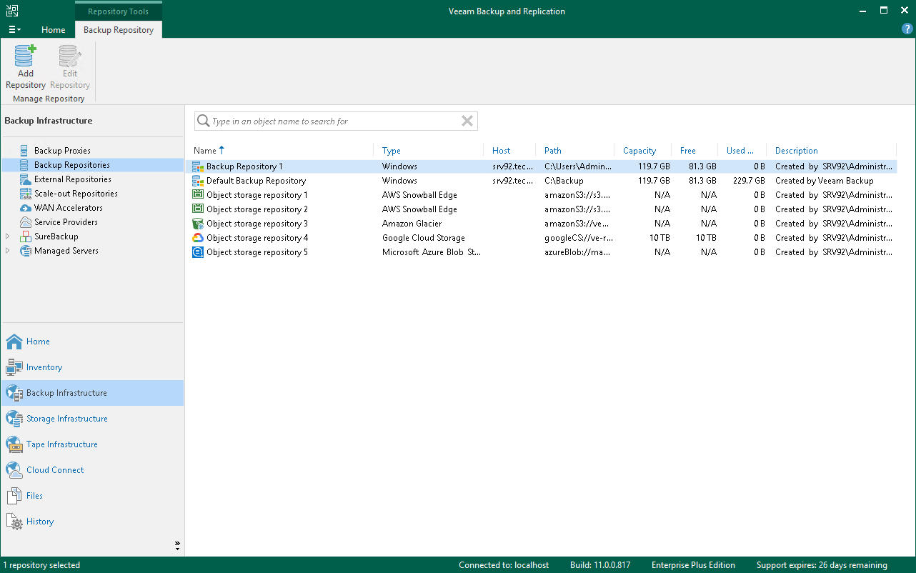 导航窗格 Veeam Backup Guide for vSphere