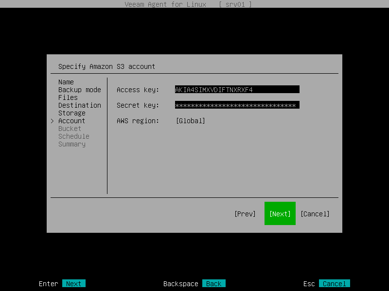 Amazon S3 Settings Veeam Agent for Linux User Guide