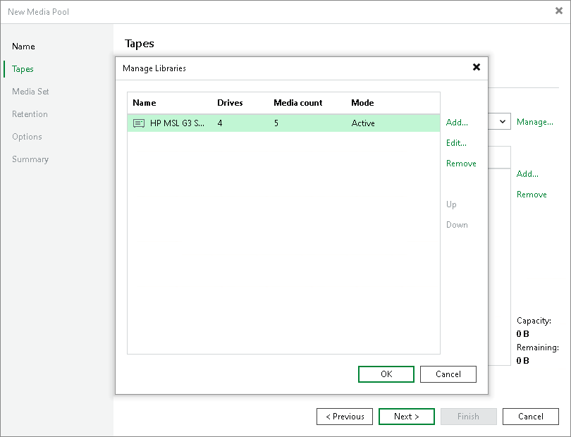 Step 3. Add Tapes to Media Pool User Guide for Microsoft HyperV