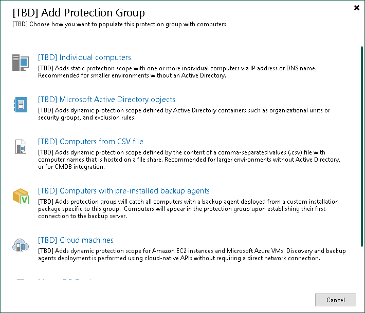Creating Protection Group Quick Start Guide for Microsoft HyperV