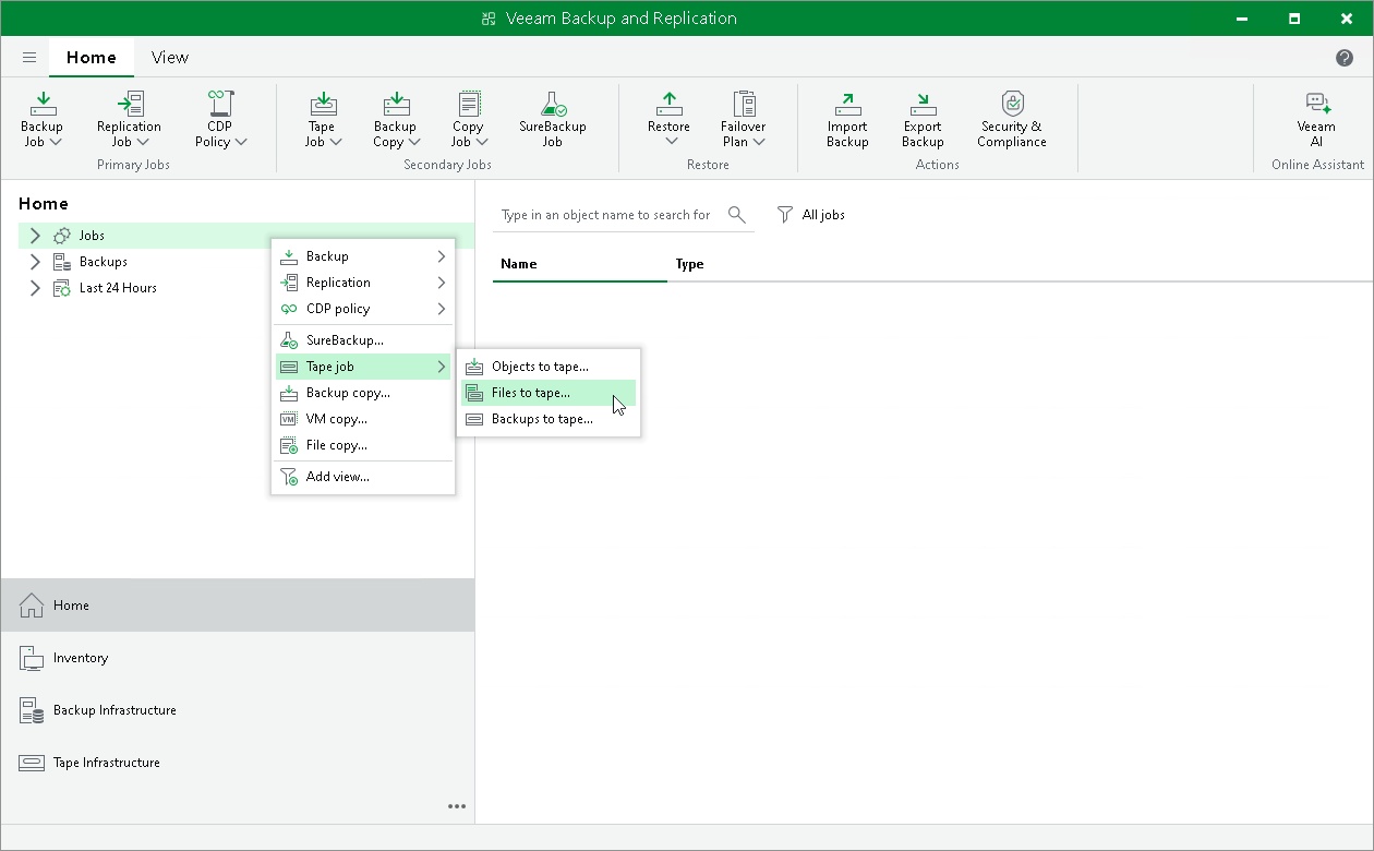 Veeam backup to tape safasfleet