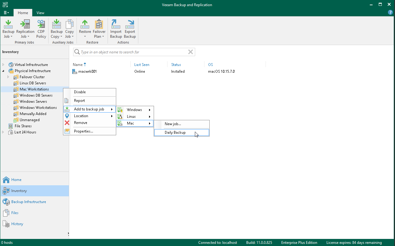 Adding Protection Group to Backup Job Veeam Agent Management Guide