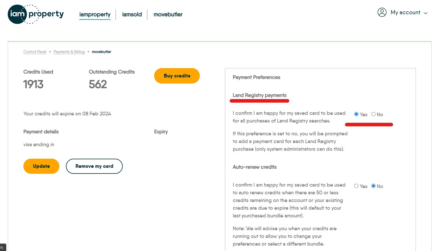 Can I buy land registry documents using my credits? iamproperty