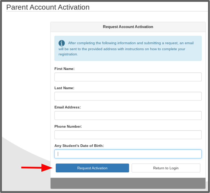 Parent SelfActivation ParentVUE Code Process CPS Help Desk
