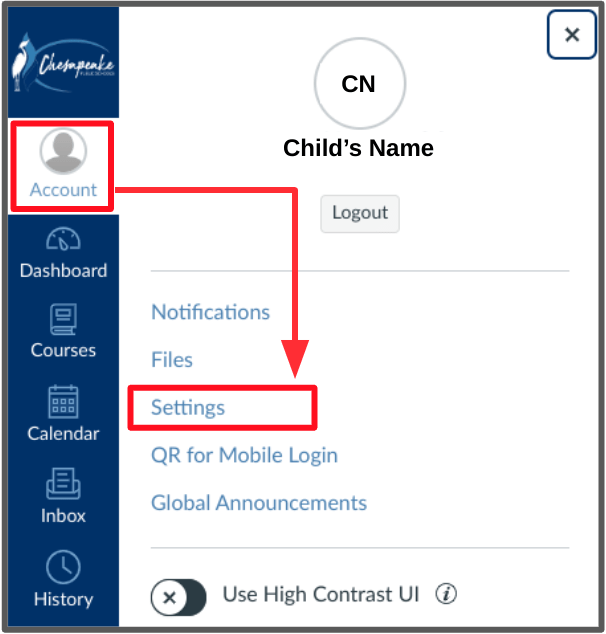 Student Generation of Canvas Parent / Observer Codes CPS Help Desk