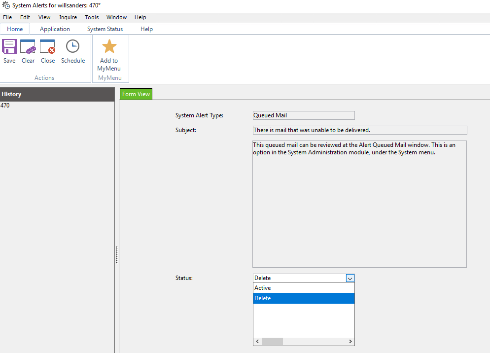 Helpdesk How to delete the System Alerts Found message Knowledge base