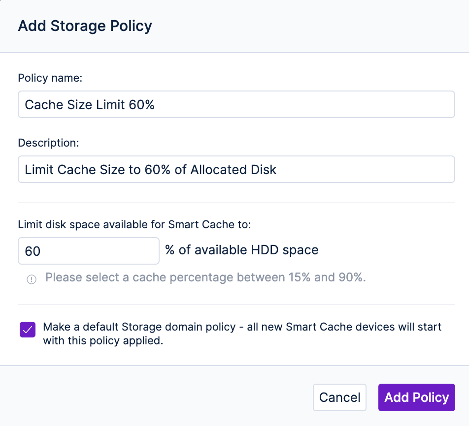 Set Custom Caching Policies on Smart Cache Egnyte