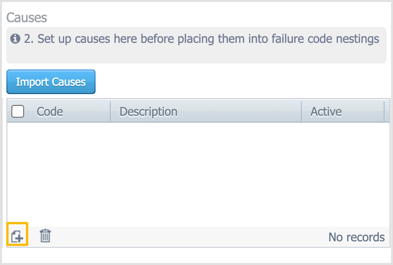 Create failure codes Help Center
