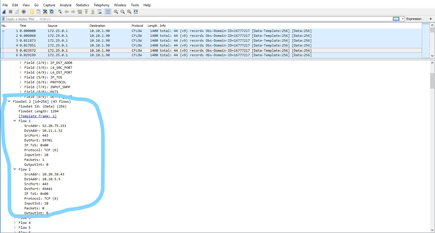 How to view NetFlow in WireShark Kaseya