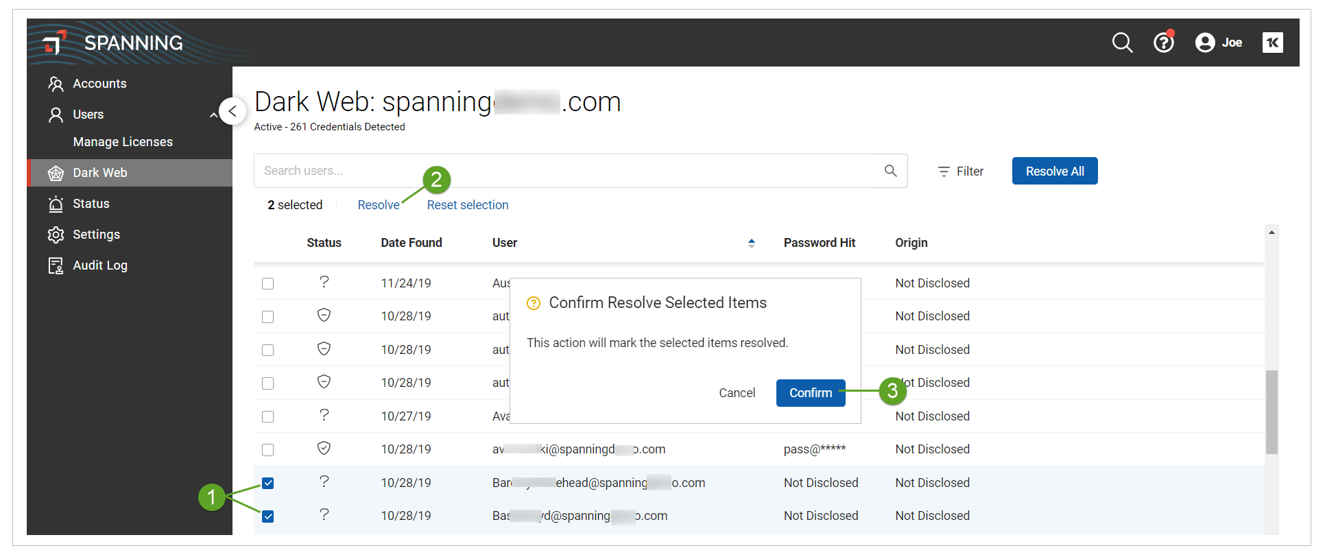 Dark  Monitoring Compromised Record Resolution for Google Workspace