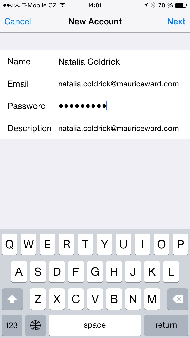 Set up email iPhone
