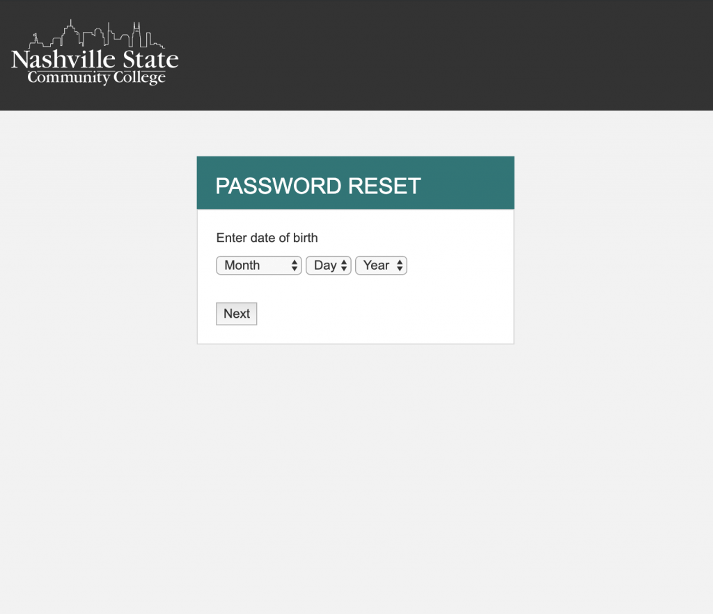 Change Password Help Desk Nashville State Community College
