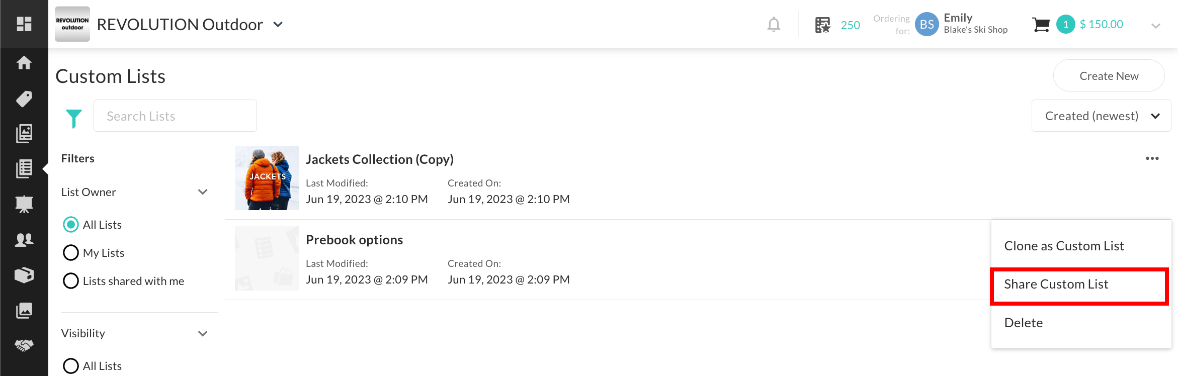 Custom Lists for buyers NuORDER Help Desk Home