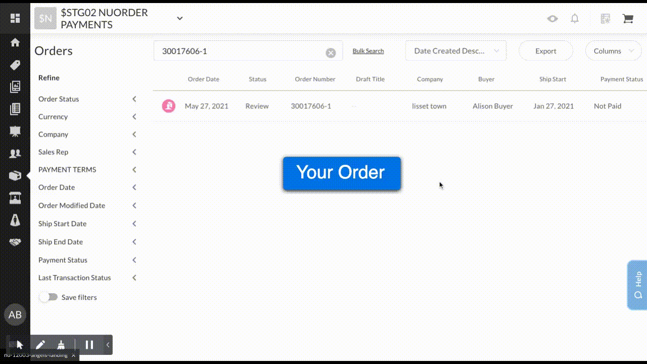 Canceling an authorized order NuORDER Help Desk Home