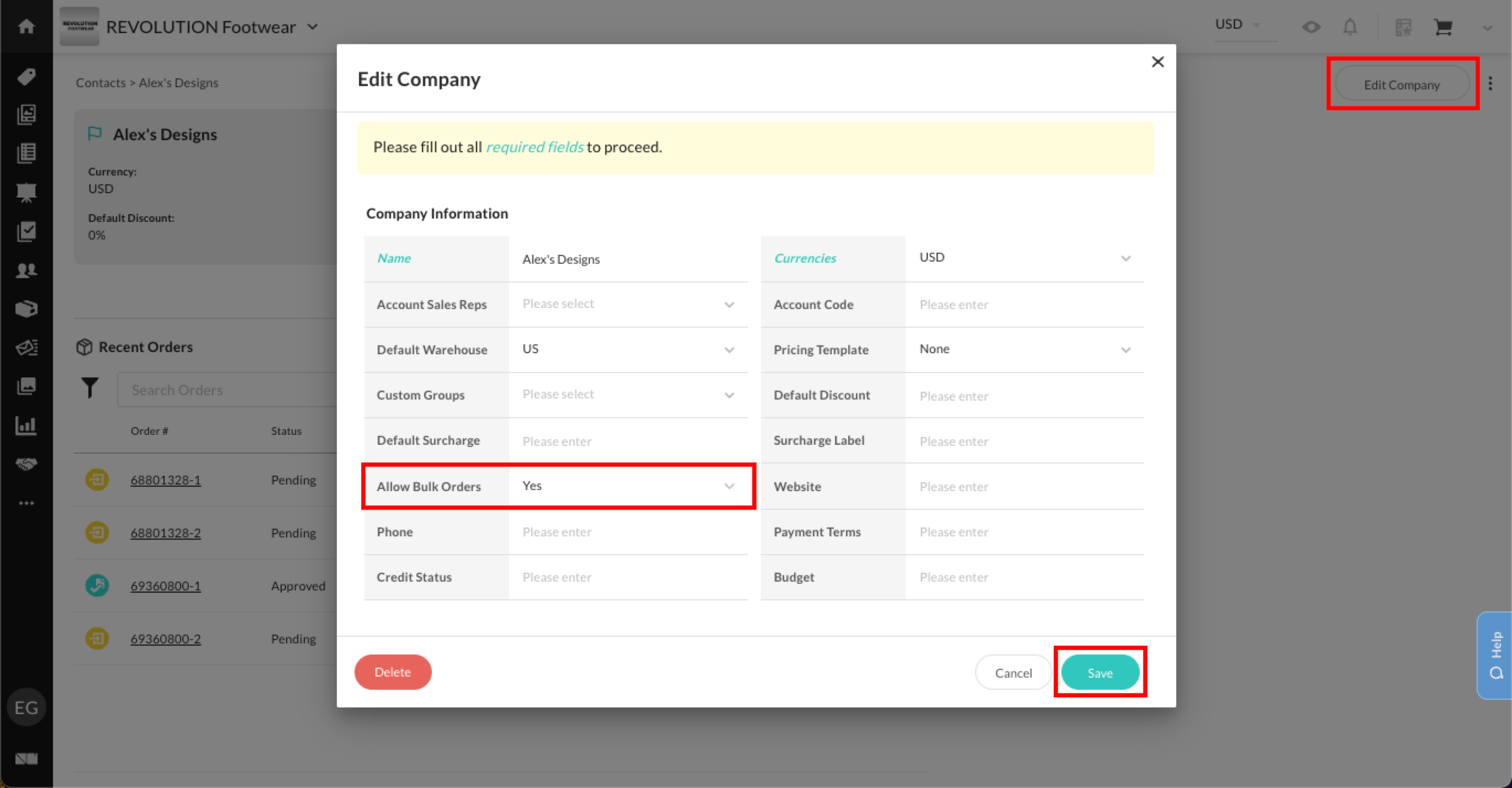 How to set up bulk ordering NuORDER Help Desk Home