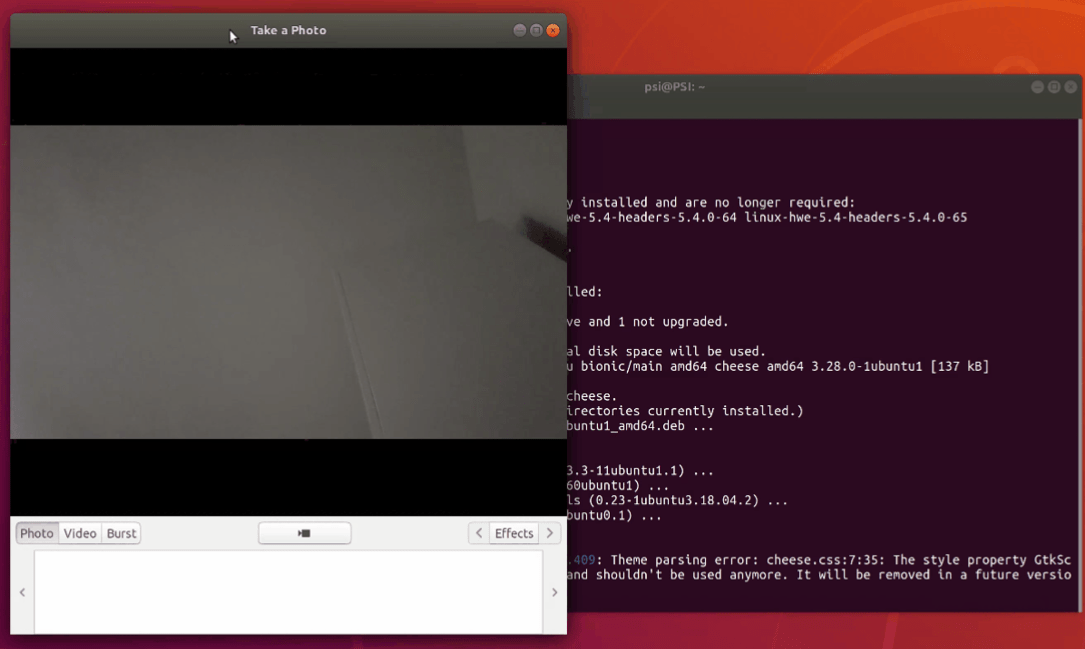 [LINUX] Camera Check PSI Support