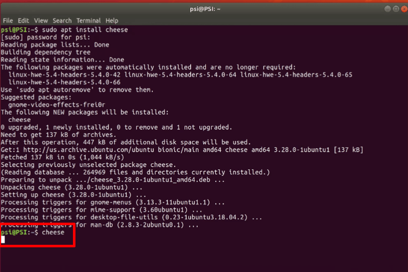 [LINUX] Camera Check PSI Support