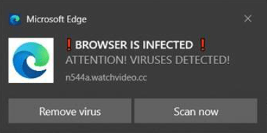 Windows notification alerts continually prompt about virus 