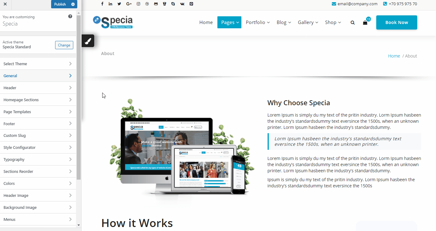 How to disable page breadcrumb,title & page path? Specia HelpDesk