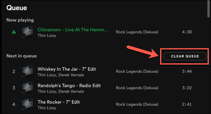 How to Clear a Queue on Spotify
