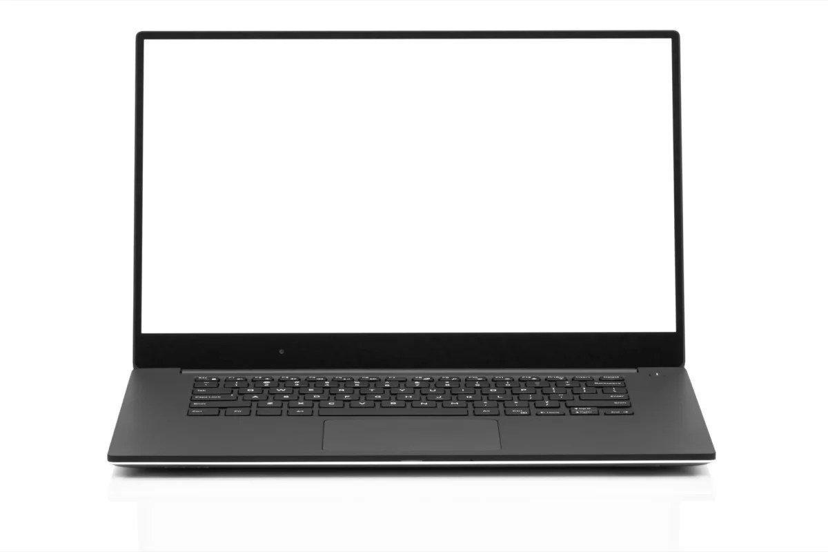White Laptop Screen