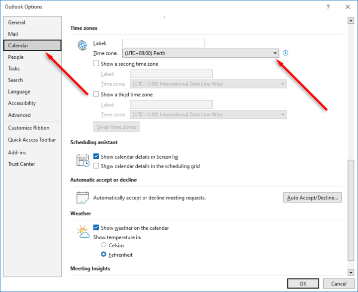 How to Change Time Zone and Language in Outlook