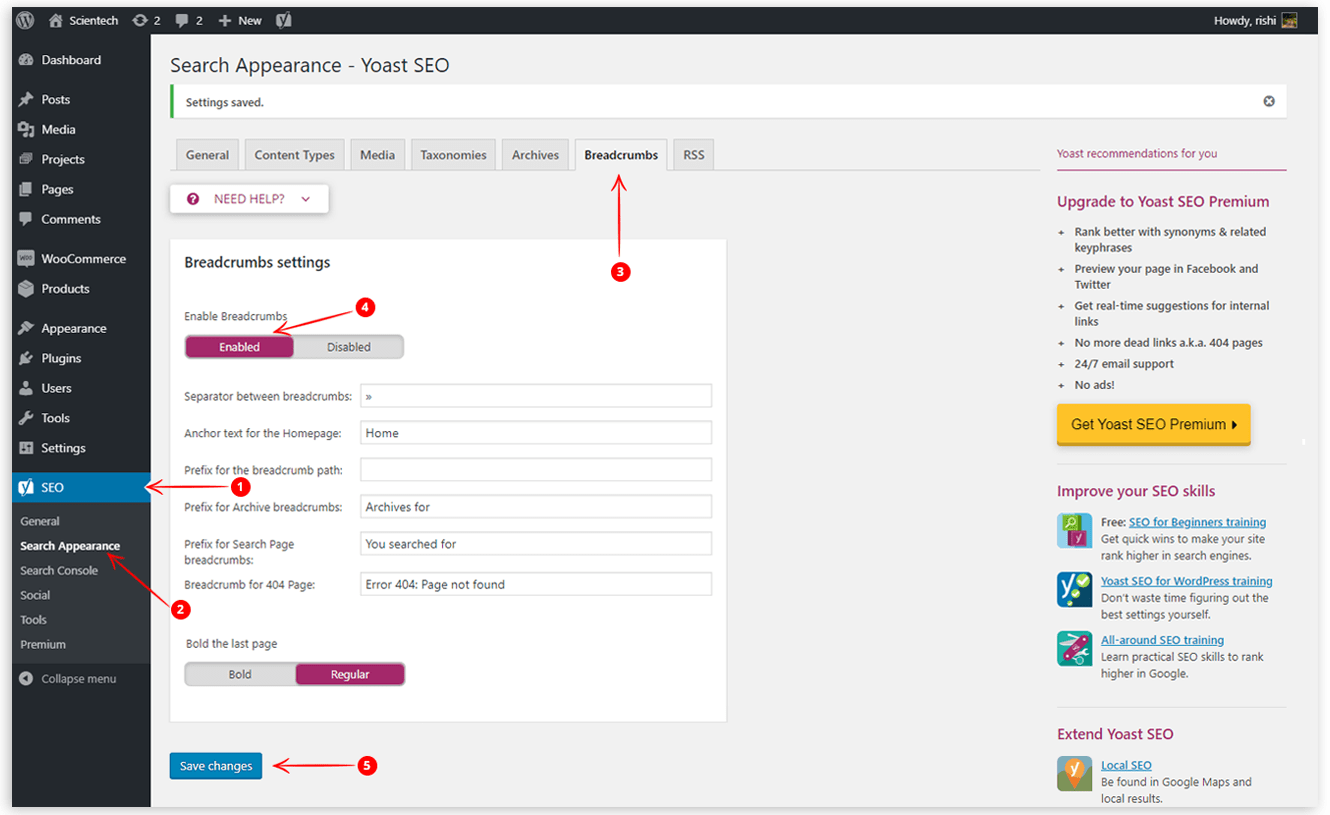 How to customize the Breadcrumbs in CloudPress Pro Spicethemes Help Center