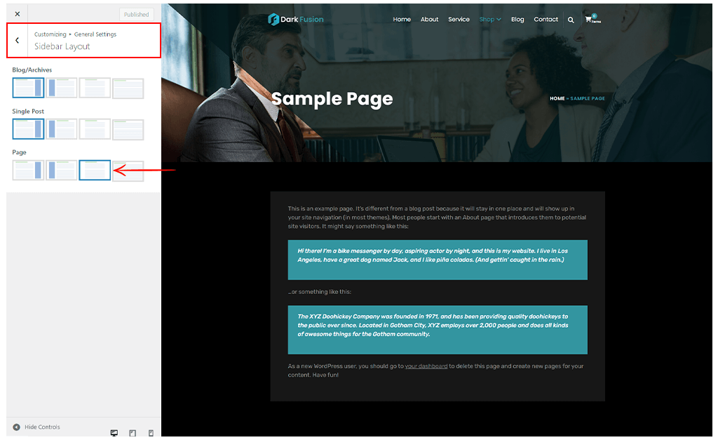 How to customize the Sidebar Layout Spicethemes Help Center