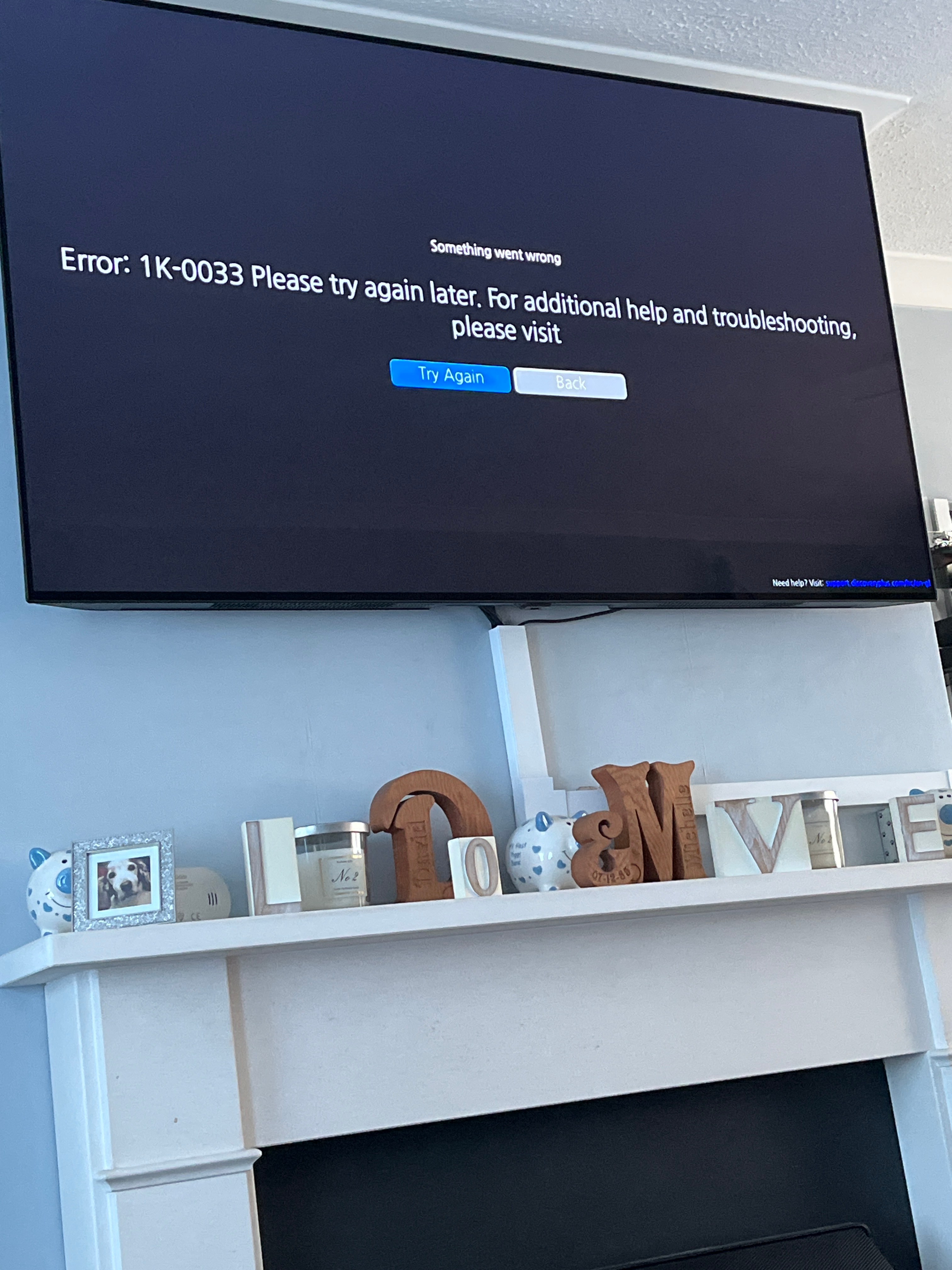 Discovery+ error code 1k0033 Sky Community