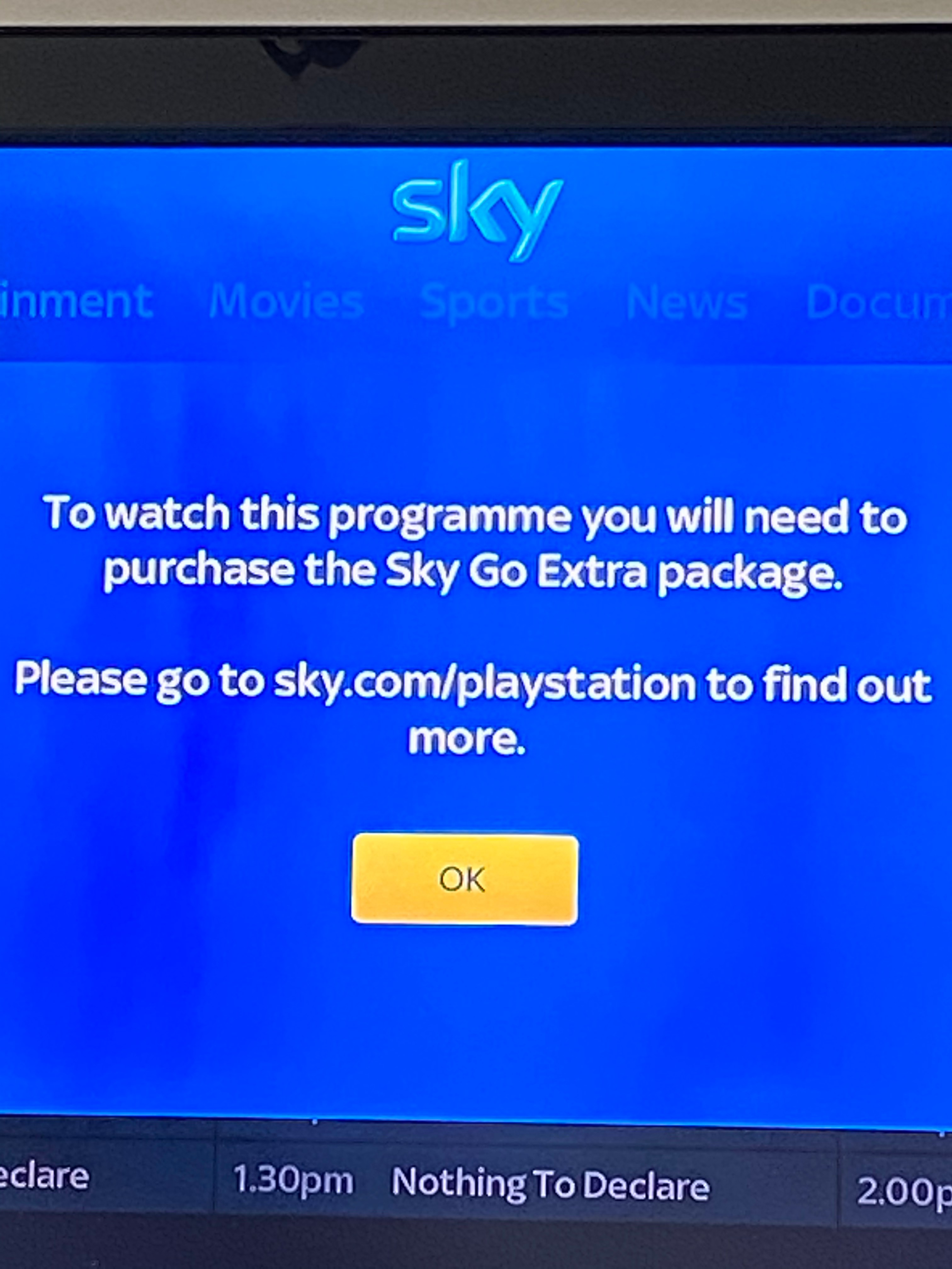 Answered Sky Go Error PS4 Sky Community