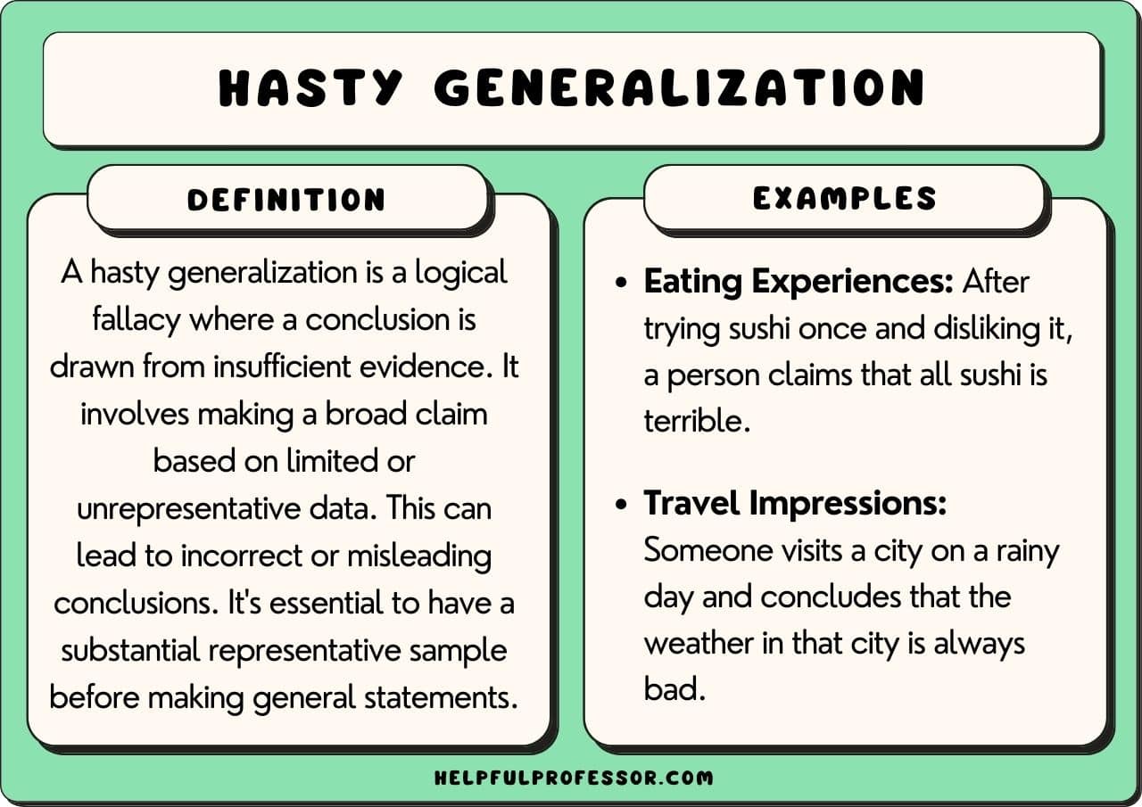 15 Hasty Generalization Examples (2024)