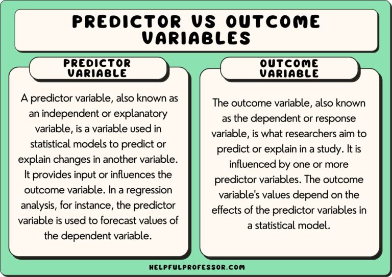 13 Predictor and Variable Examples (2024)(04)