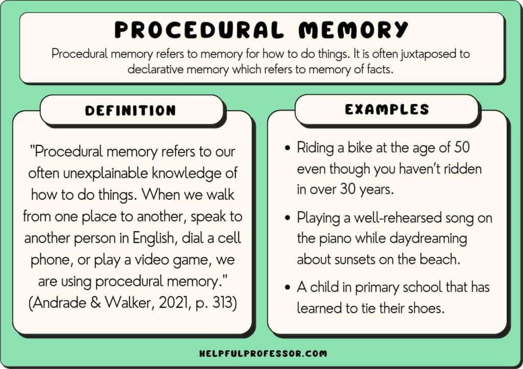 10 Procedural Memory Examples (2024)