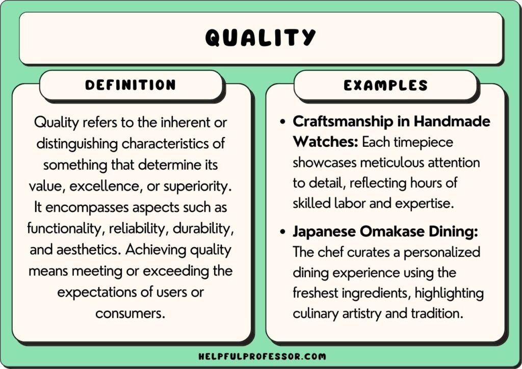 50 Quality Examples (Signs of High Quality) (2024)