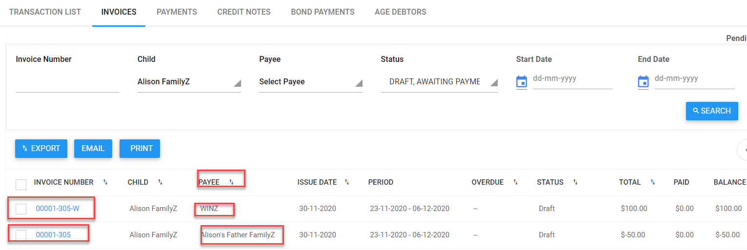 WINZ Juniorlogs Student Management System