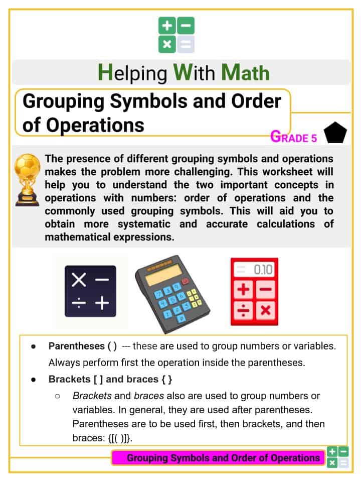 Determining Order of Operations Helping With Math