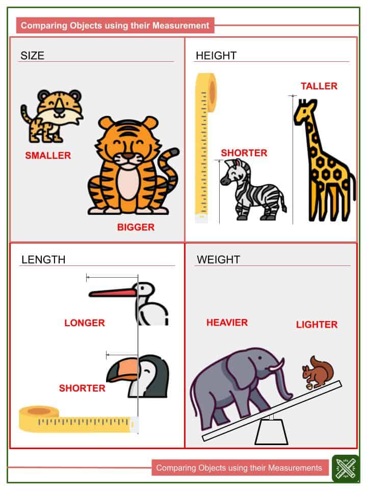 Comparing Objects using their Measurements Worksheets Helping With Math