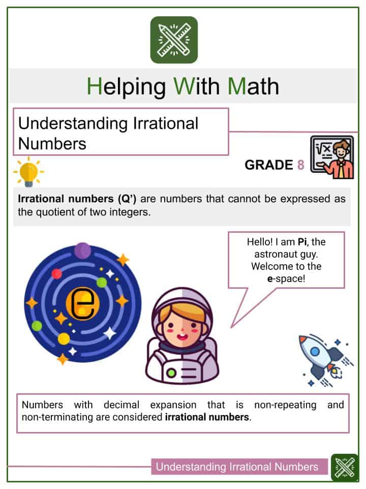 Understanding Irrational Numbers 8th Grade Math Worksheets