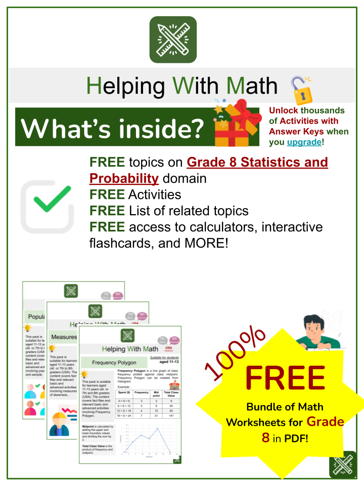 Grade 8 Statistics and Probability Free Bundle