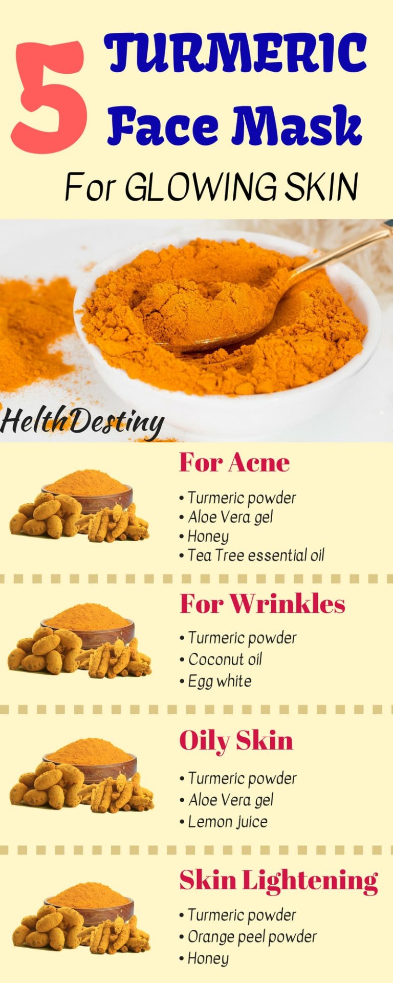 Turmeric Face Mask for Beautiful and Glowing Skin HelthDestiny