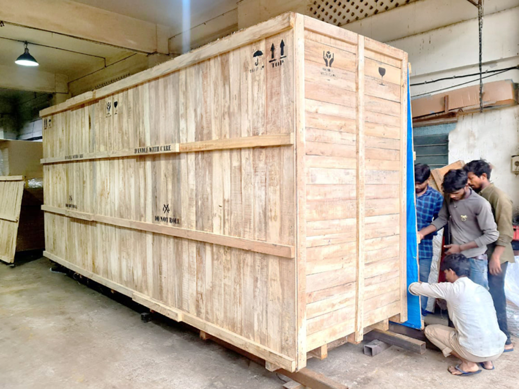Rubber Wood Box Packing, Industrial Rubber Wood Box, Mumbai, India
