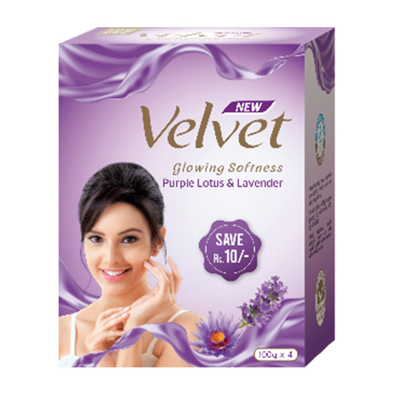 Velvet Soap Eco Pack Purple Lotus & Lavender 400g Hemas Estore