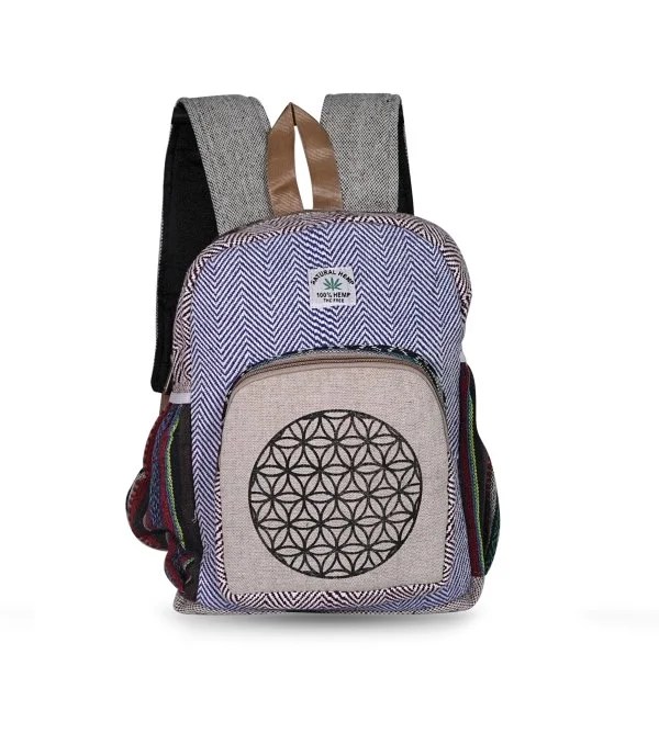 Circle Design Handmade Hemp Backpack HEM Crafts