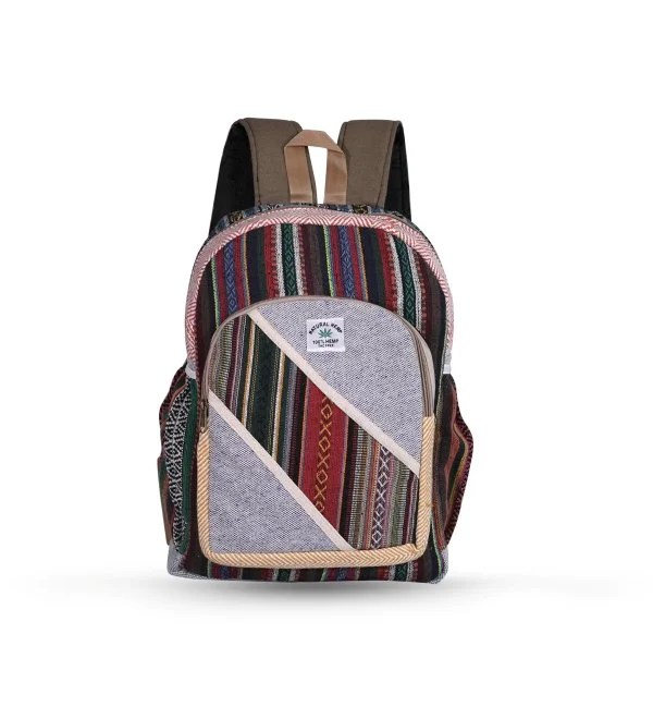 Deep Designed Small Hemp Backpack HEM Crafts