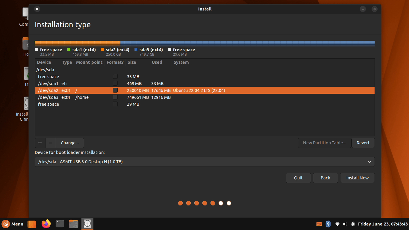 Ubuntu 22.04 Installation Guide on the External HDD/SSD Connected via USB