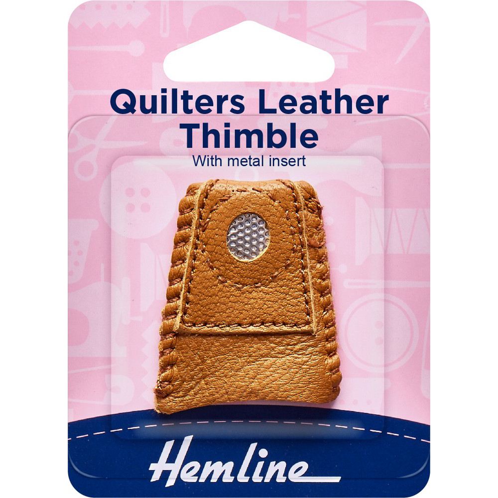 Quilting Leather Thimble With metal insert Leather 1 pc Hemline