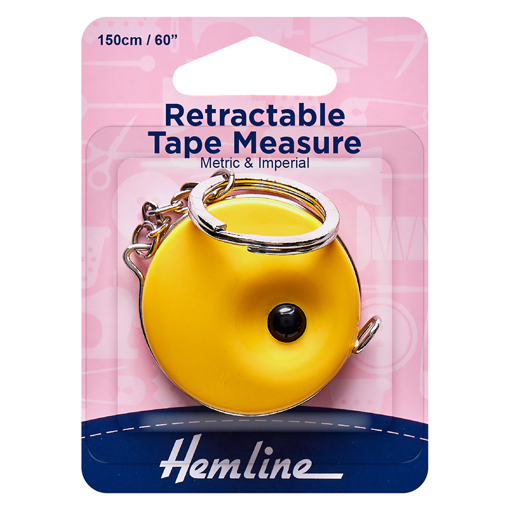 Retractable Tape with Key Ring Metric and Imperial 150cm / 60″ 1 pc