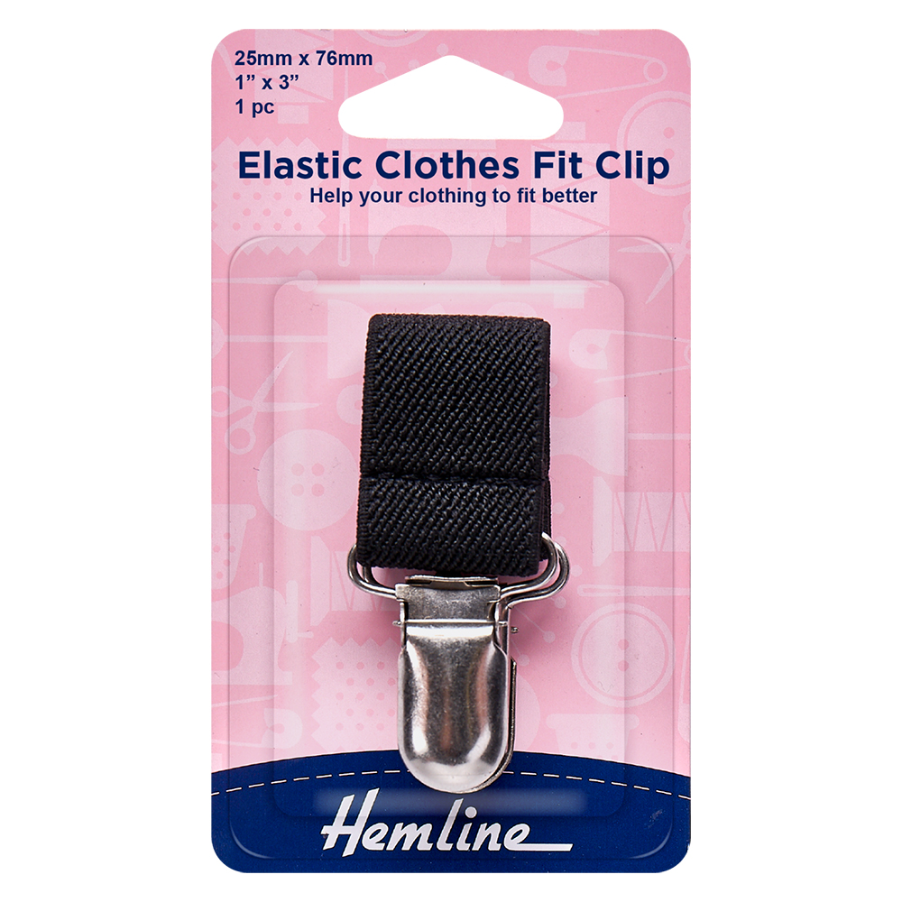 Elastic Fit Clip 25mm x 76mm / 25mm x 76mm/1″ x 3″ 1 pc Hemline
