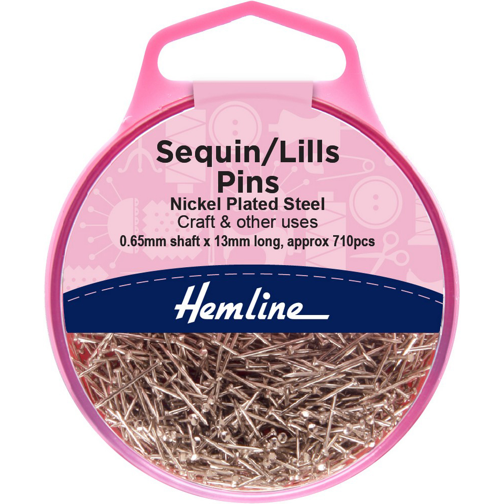 Sequin/Lills Pins Nickel Plated Steel 0.65mm x 13mm / 1/32 x 1/2