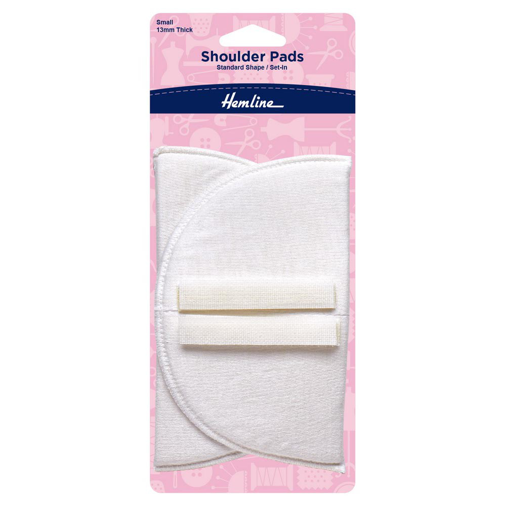 Shoulder Pads Standard Shape SetIn Small White Hemline